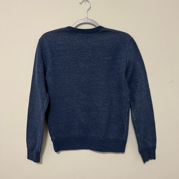 J.Crew Mens XS Blue Fleece Crewneck Pullover Sweatshirt - Picture 4 of 6